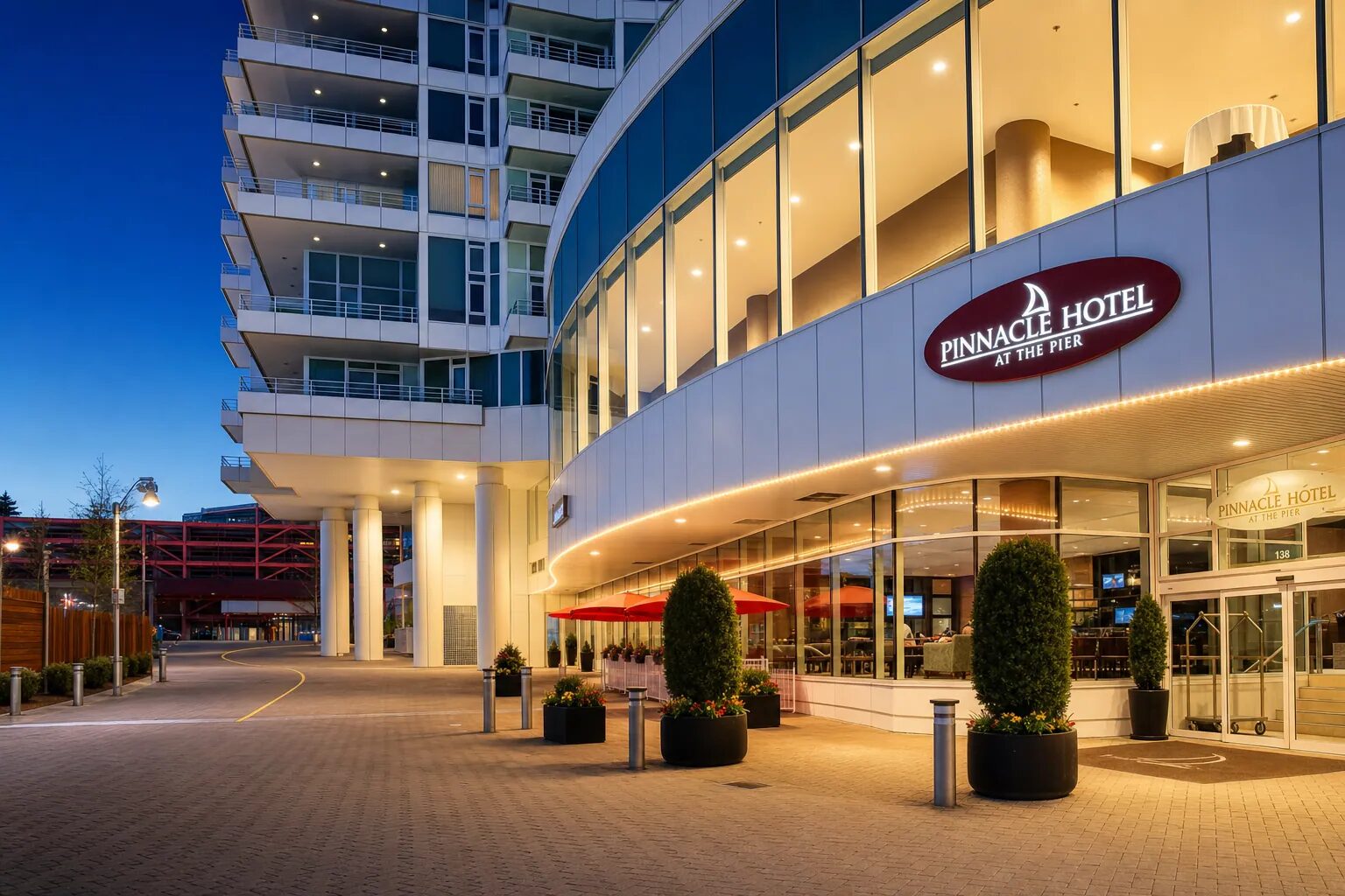 Harbour and waterfront views at Pinnacle Hotel at the Pier, North Vancouver